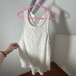 White floral tank top